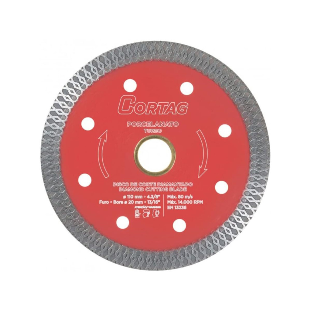 Disco Diamantado Turbo Porcelanato (110mm)