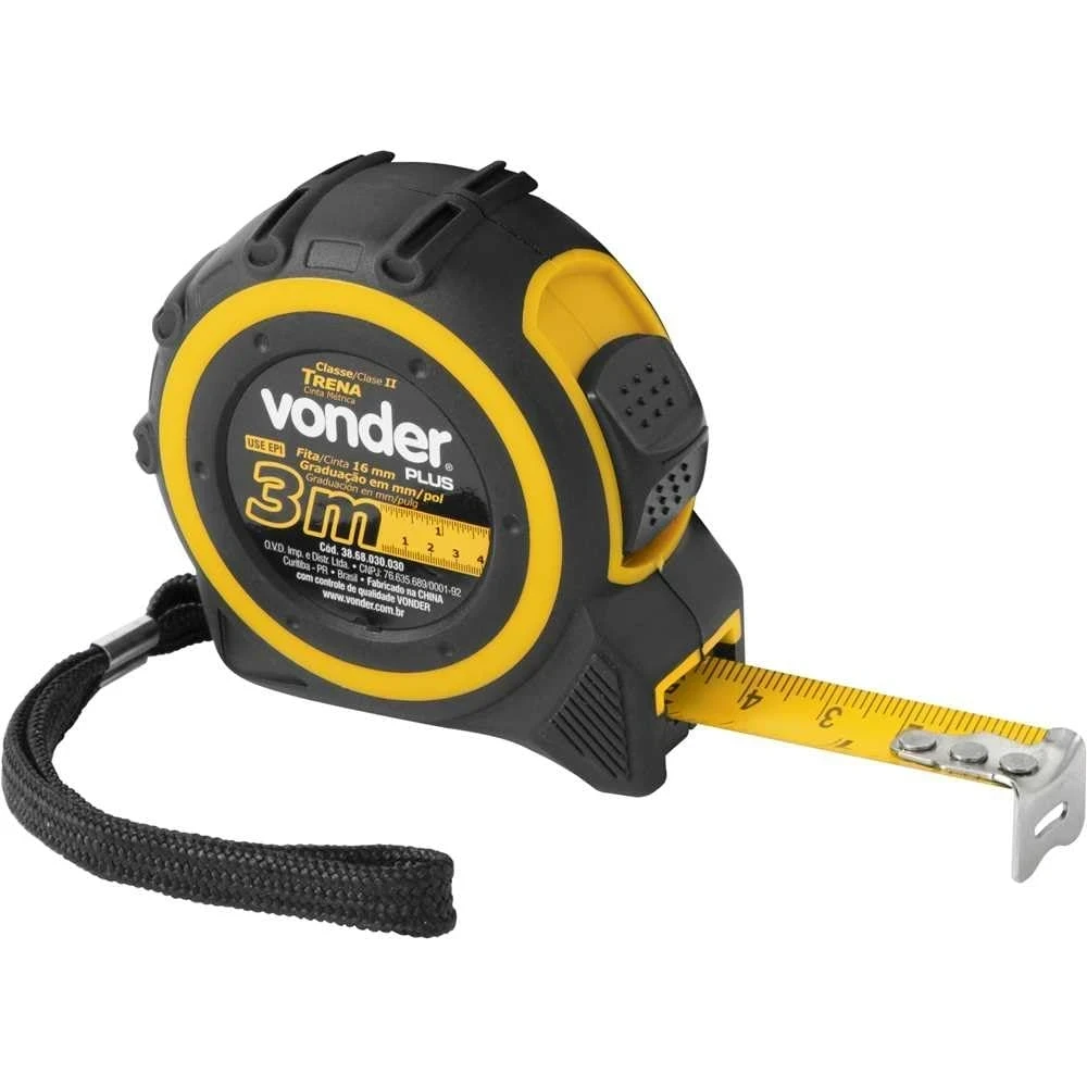 Vonder Plus, Trena Curta de Aço 3 M X 16 Mm.