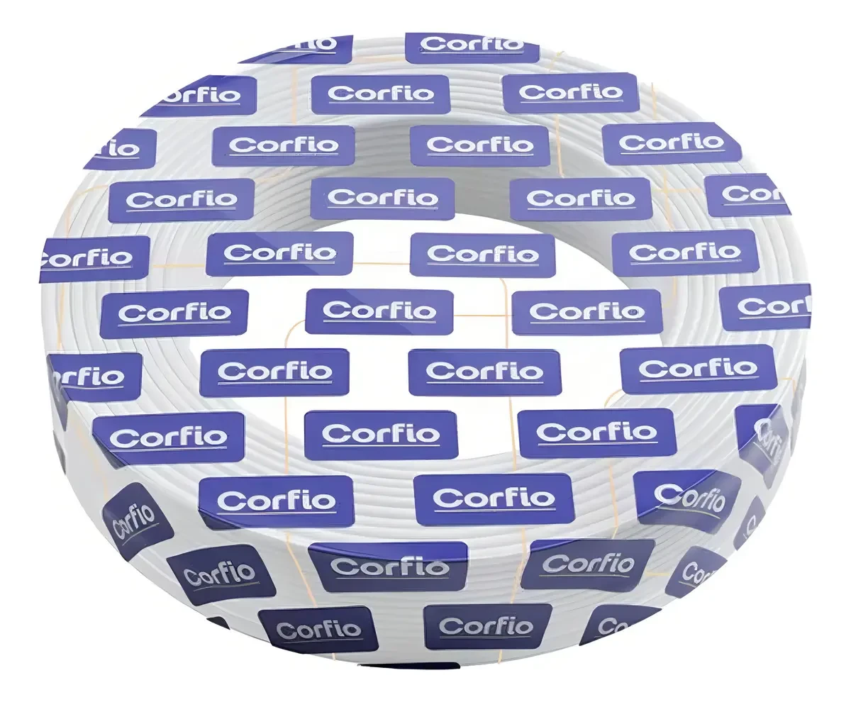 Rolo 50 Metros Cabo Flexivel 750v Corfio 1,5mm - Branco