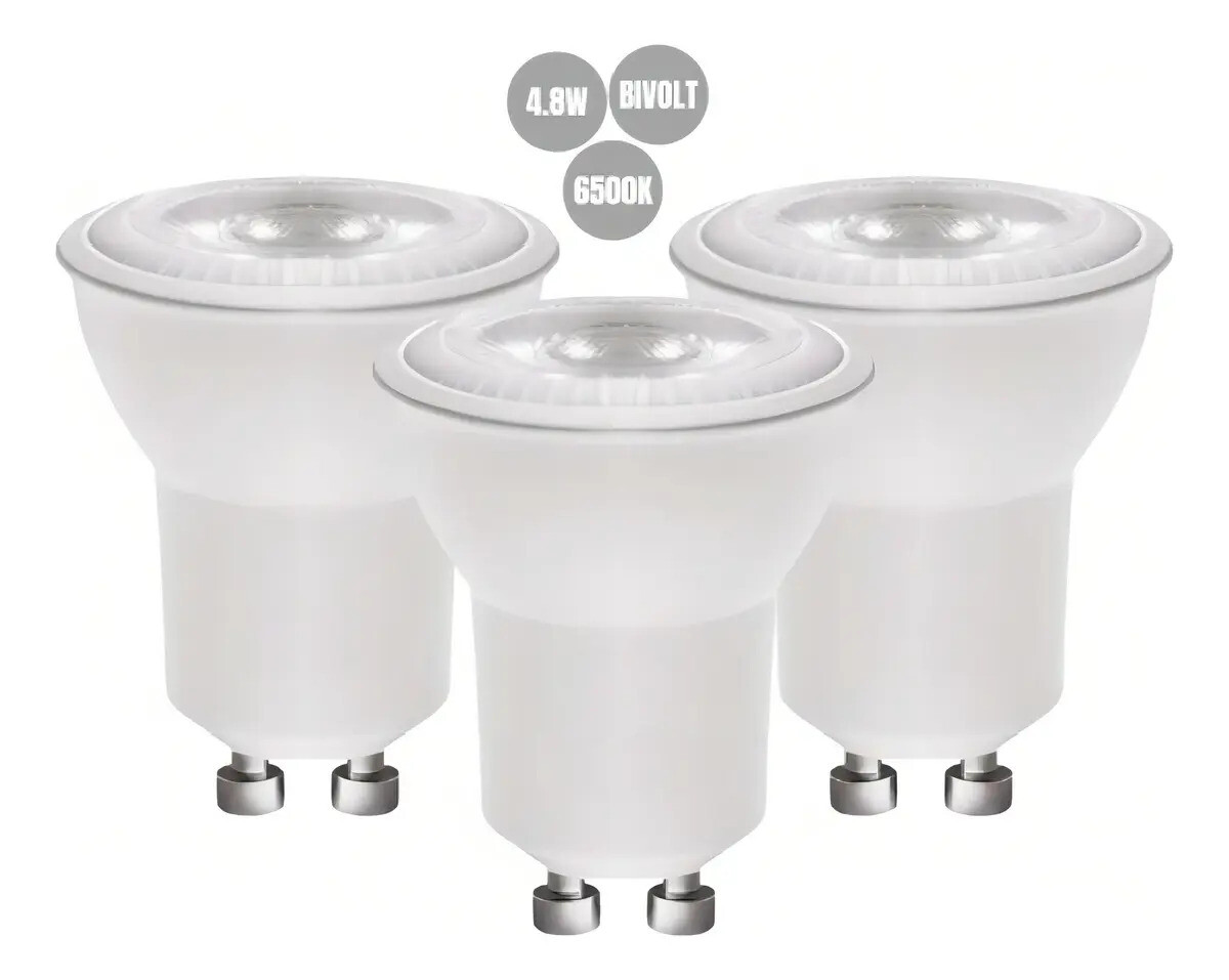 Lâmpada Dicroica LED GU10 4,8W 6500K - Lumanti