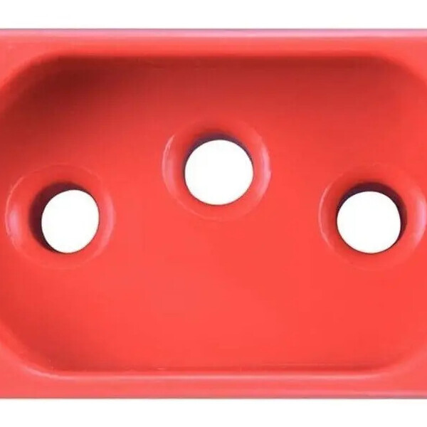 Módulo Tomada 2P+T 25A 250V Vermelho - Tramontina