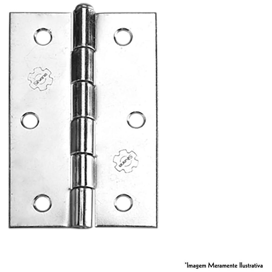 Dobradiça Silvana 850 Zincada Aaa 1.1/2" com 24 Peças - Silvana