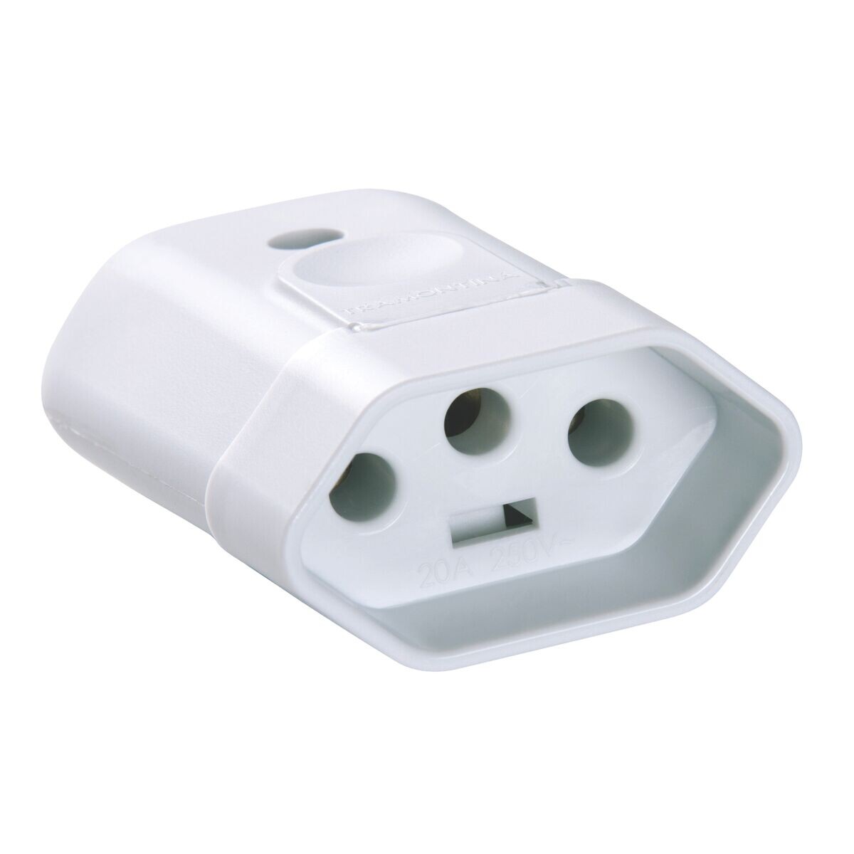 Plugue Fêmea 2p+t 10a 250v Branco - Tramontina