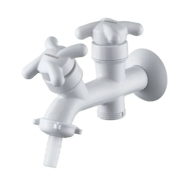 Torneira para Tanque com Saída para Máquina de Lavar Brio 1131 F34 Branco - Lorenzetti
