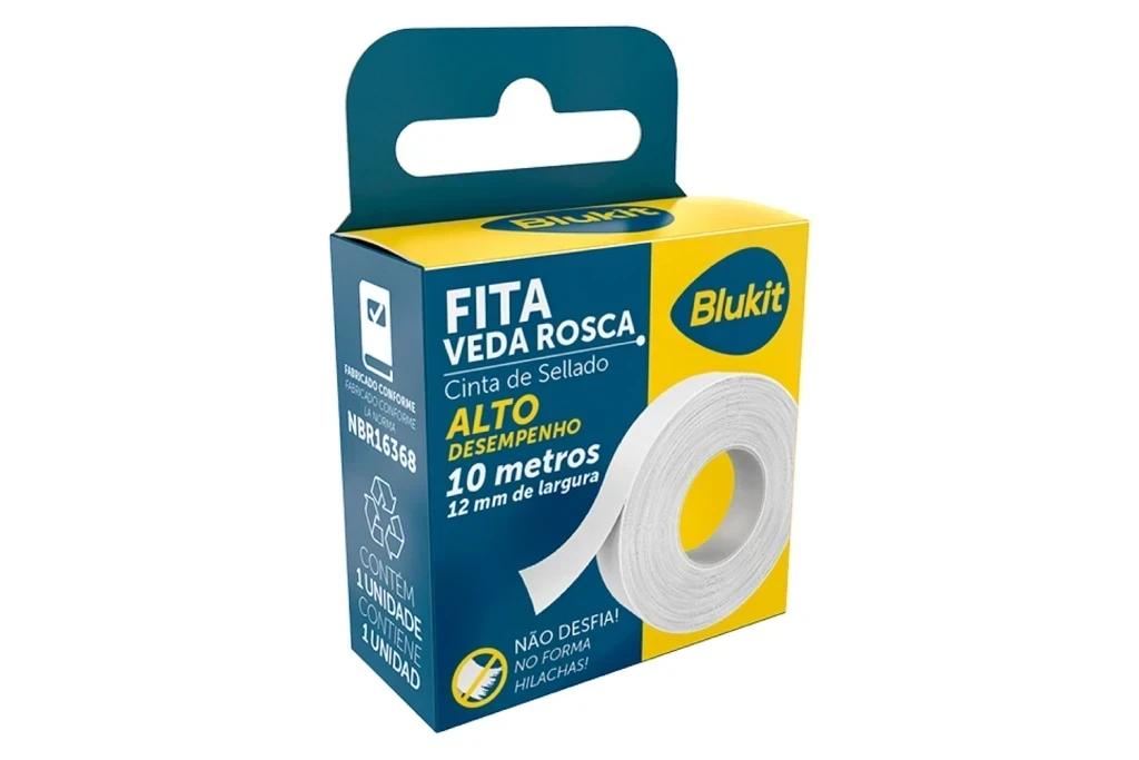 Fita Veda Rosca 12mmx10m - Blukit