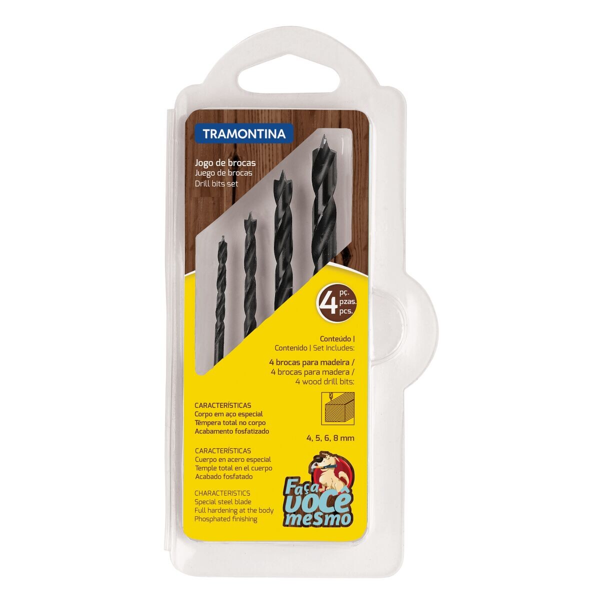 Jogo de Brocas Madeira 4pcs - Tramontina