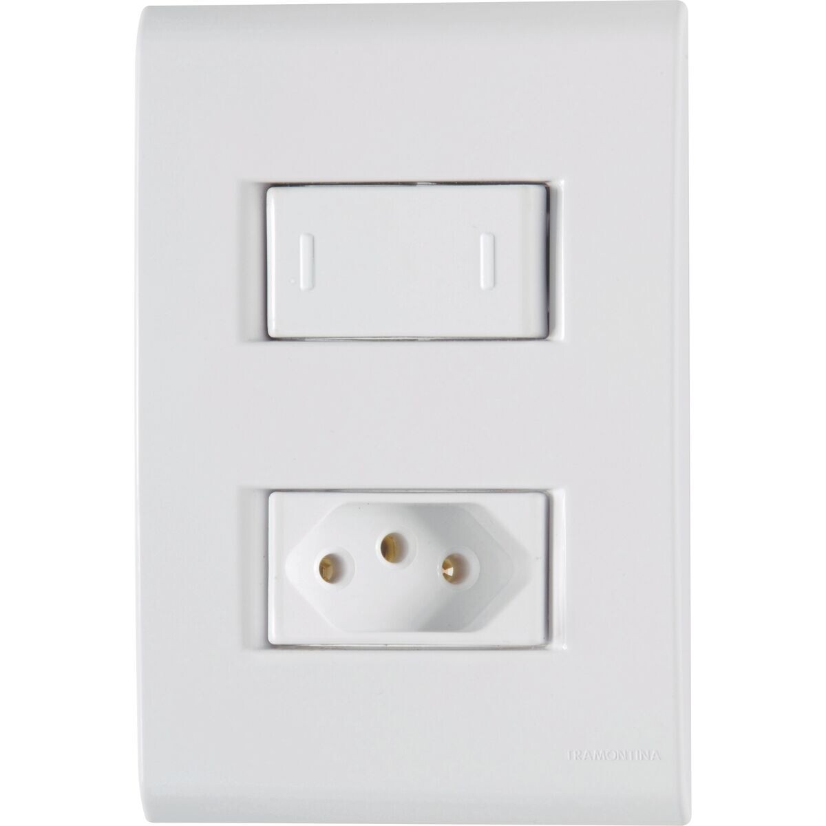Interruptor Paralelo 10 a 250 V + Tomada 2p+t 10 a 250 V Liz Branco - Tramontina