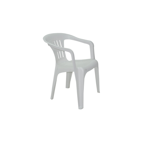 Cadeira com Braços em Polipropileno Branco Tramontina Atalaia Basic