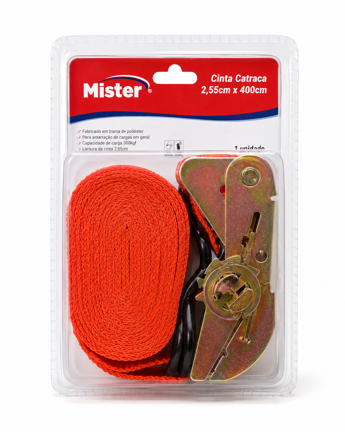 Cinta para Carga com Catraca 200kg 2,5cm X 4m - Mister