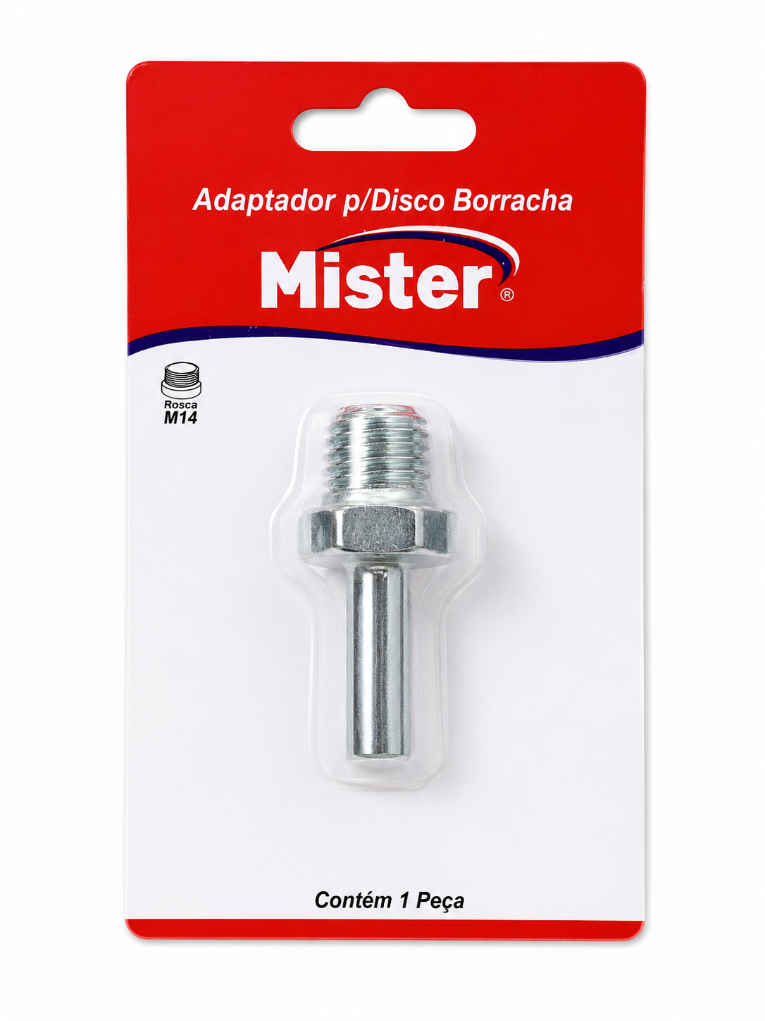 Adaptador com Haste para Disco de Borracha M14 - Mister