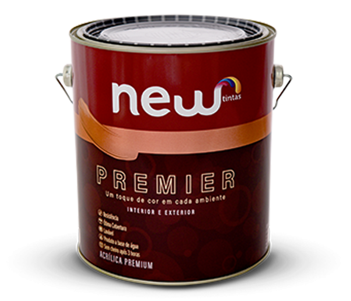 Tinta Acrílica Premier Semibrilho Premium Branca 3,6l - New Tintas