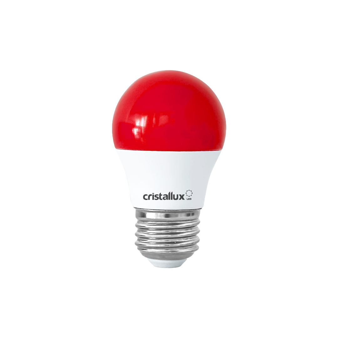 Lâmpada Led Bolinha Vermelha 4w E27 Bivolt - Cristallux