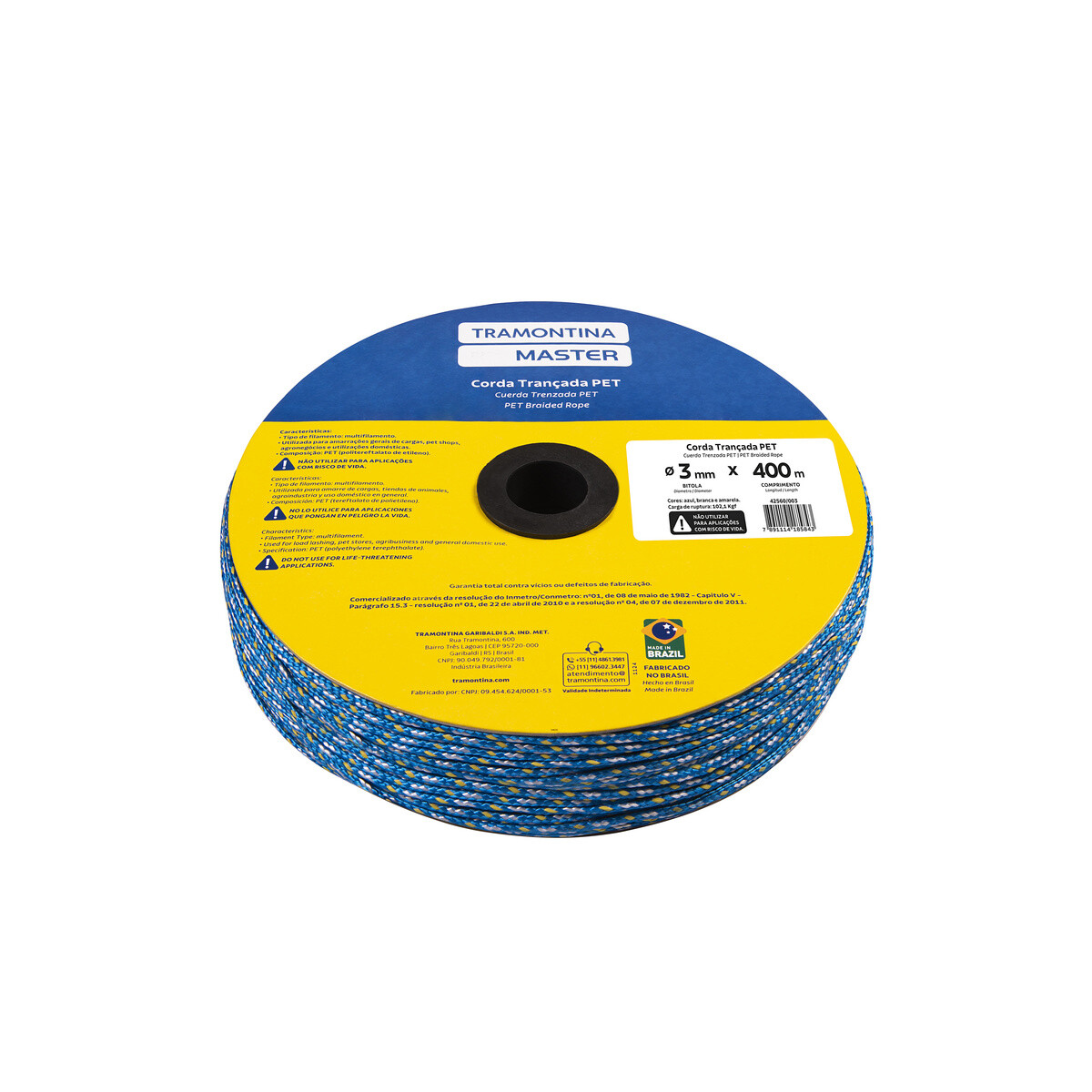 Corda Trancada Pet 8mm 1m Master - Tramontina