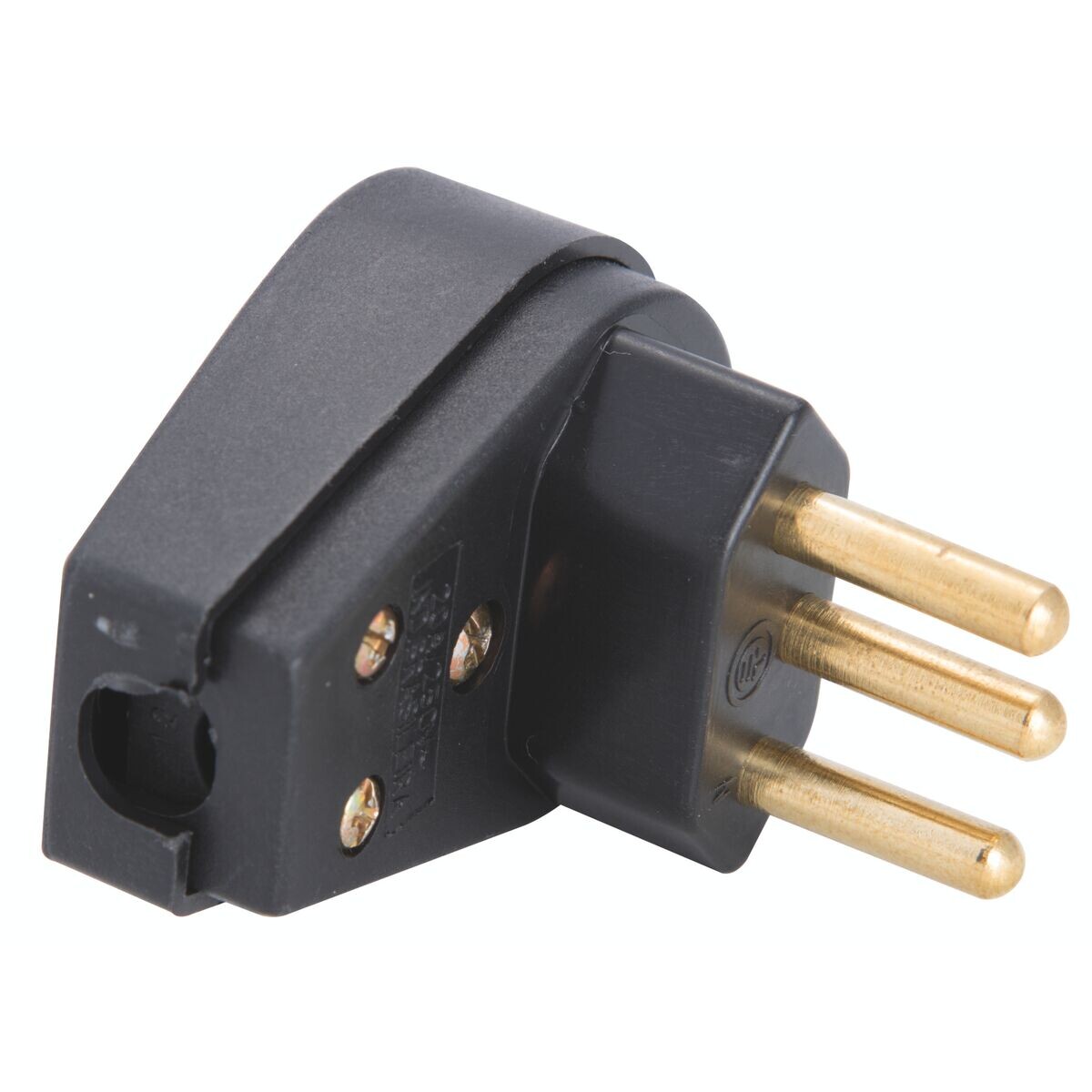Plugue Angular 2p+t 10a 250v Preto - Tramontina