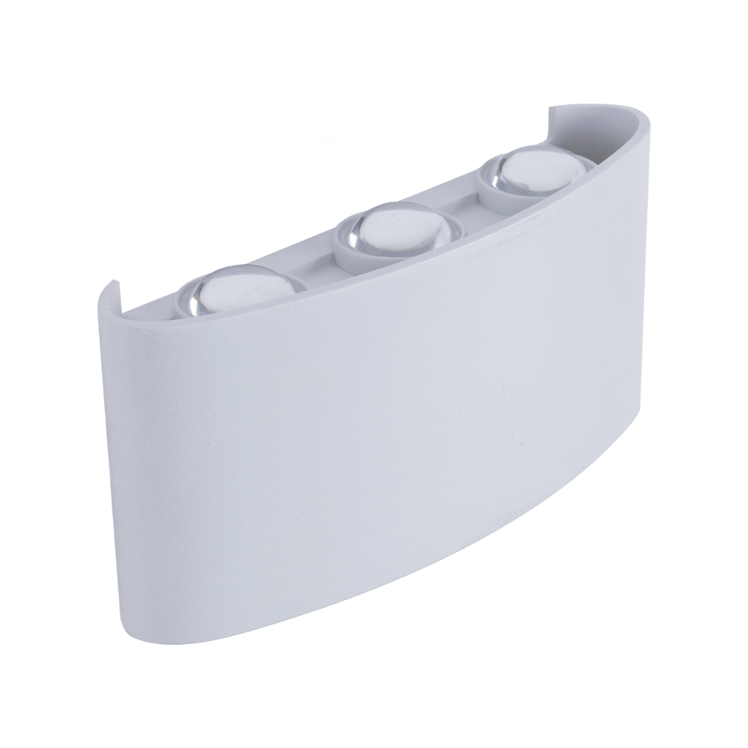 Arandela Wall Lyra 6 Fachos 6w 6500k Branca Bivolt - Cristallux