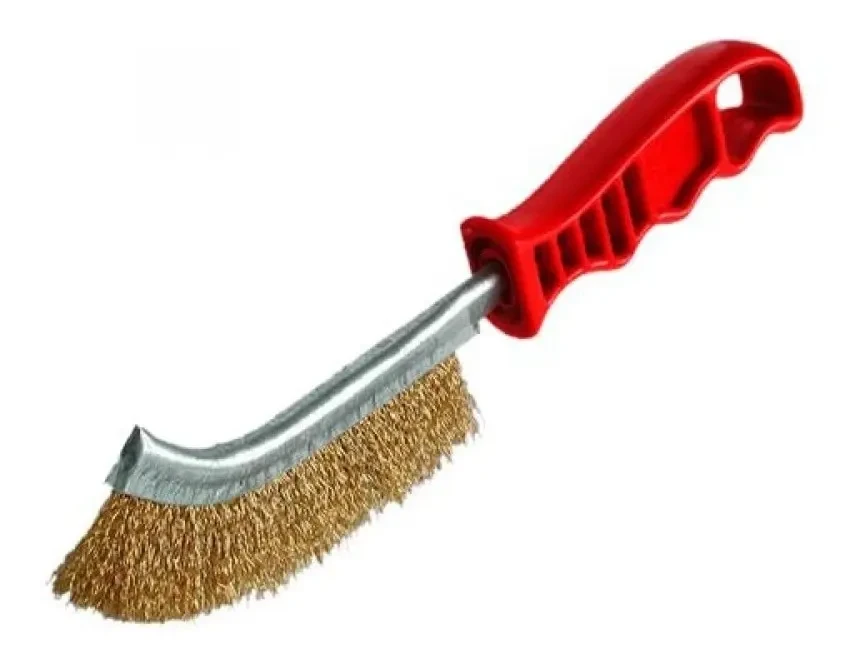 Escova de Aço com Cabo Plástico Curvo - Mister