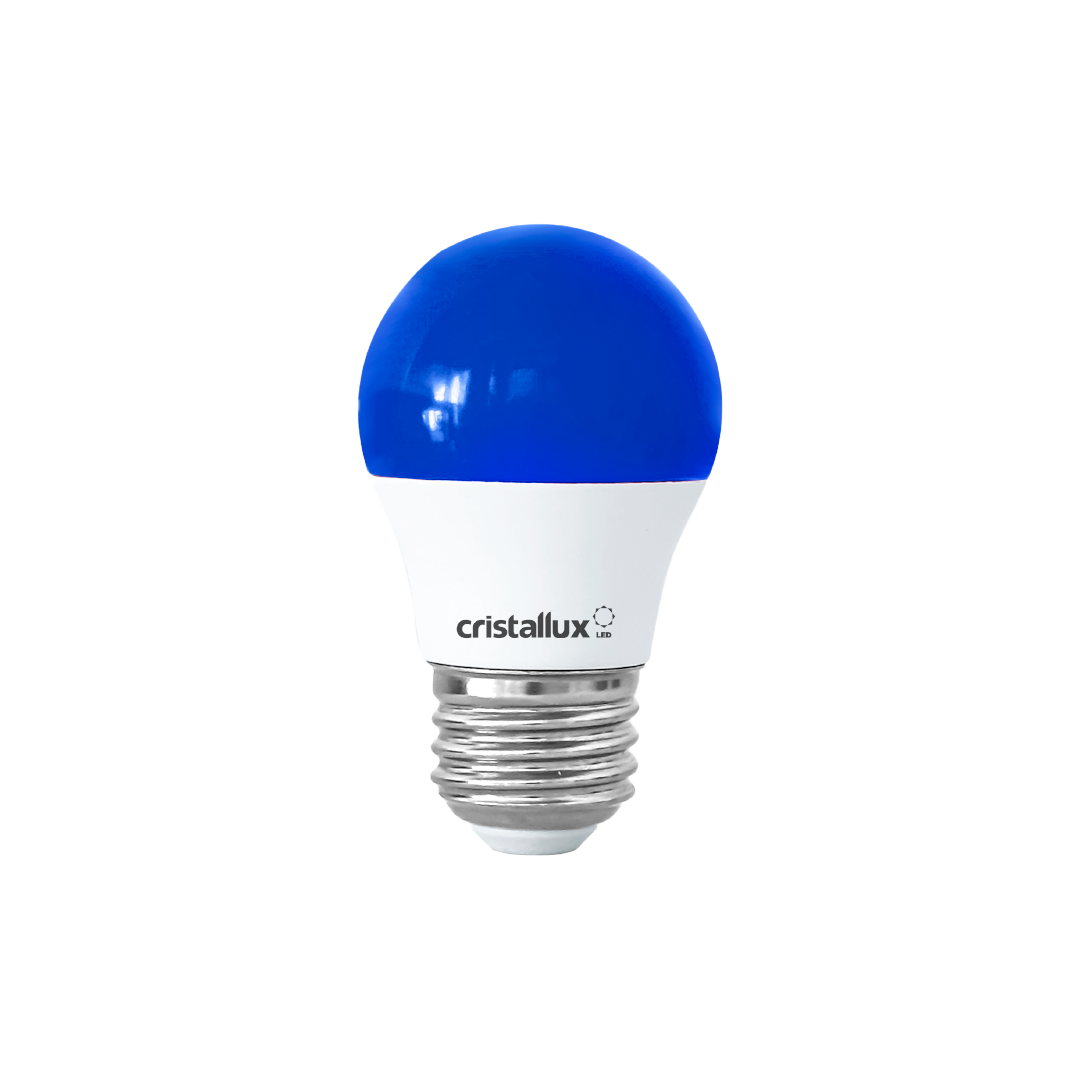 Lâmpada Led Bolinha Azul 4w E27 Bivolt - Cristallux