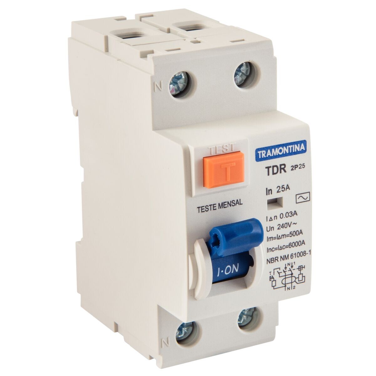 Interruptor Diferencial Residual Bipolar 25a 30 Ma Tdr-25 - Tramontina