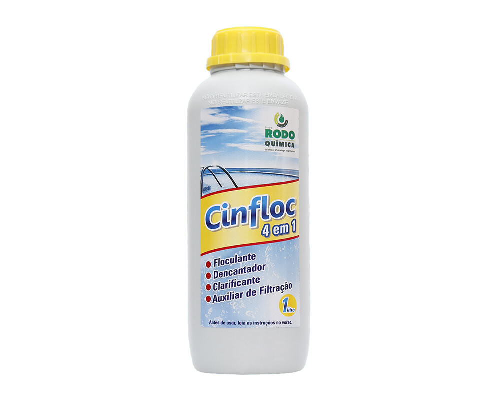Clarificante Decantador Floculante Cinfloc para Piscinas 1 Litro - Rodoquímica