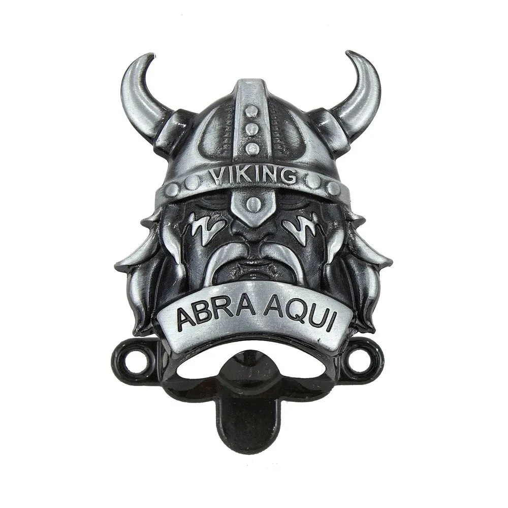 Abridor de Garrafas Vintage Viking Prata Velha