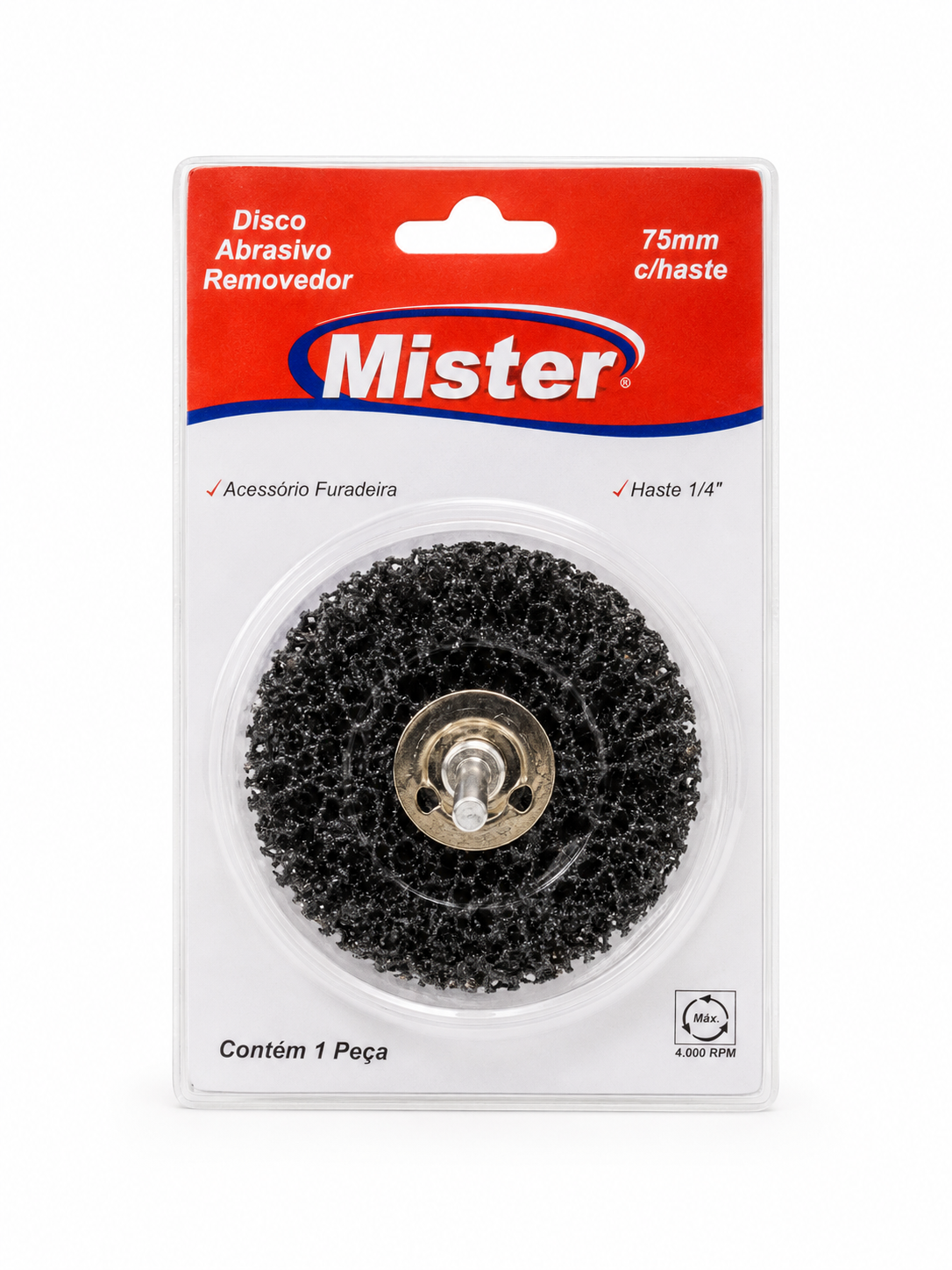 Disco Abrasivo Removedor 75mm com Haste - Mister