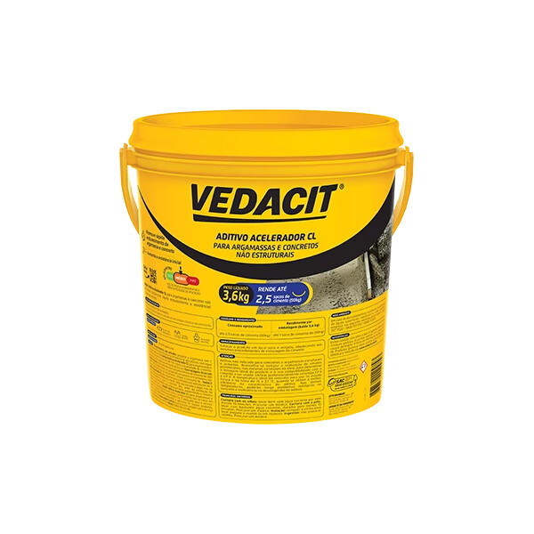 Vedacit Aditivo Acelerador Cl Galão de 3,6kg - Vedacit