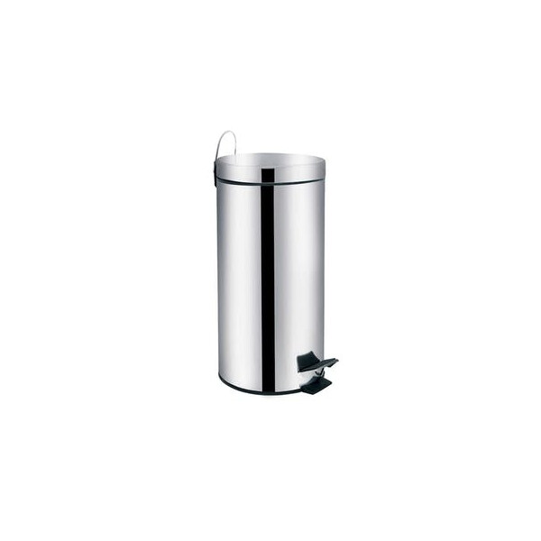 Lixeira ágata de Aço Inox com Balde Interno Removível 30l com Pedal - Mor