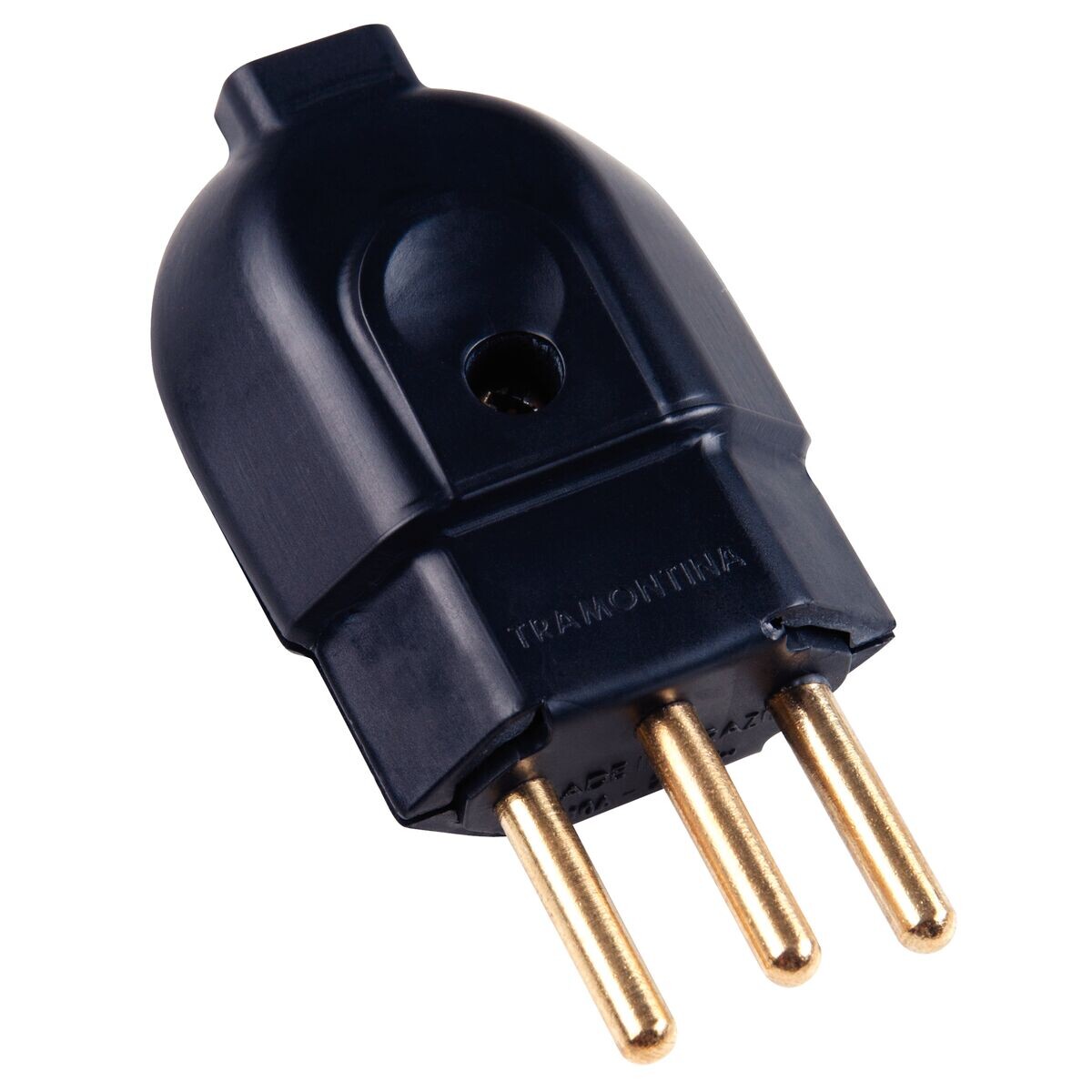 Plugue Macho 2p+t 10a 250v Preto - Tramontina