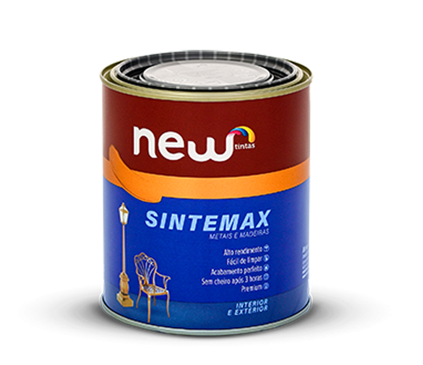 Tinta Esmalte Sintético Sintemax Alto Brilho Premium Branco 900ml - New Tintas