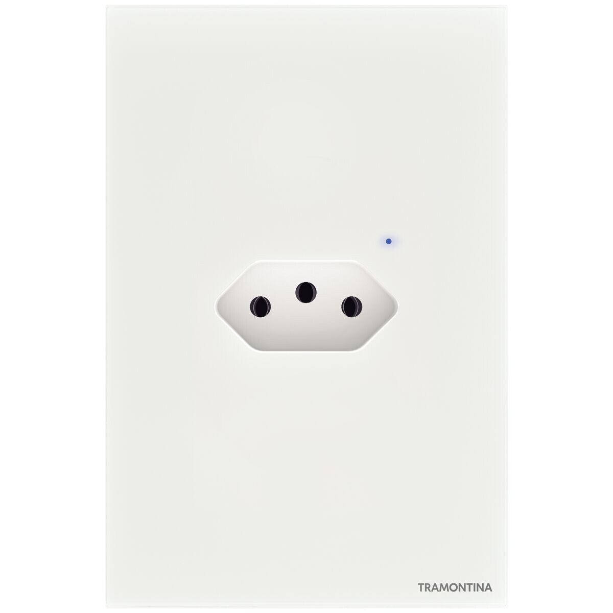 Tomada Simples Inteligente Onne Smart Touch 2p+t 10a Bivolt Branca  - Tramontina