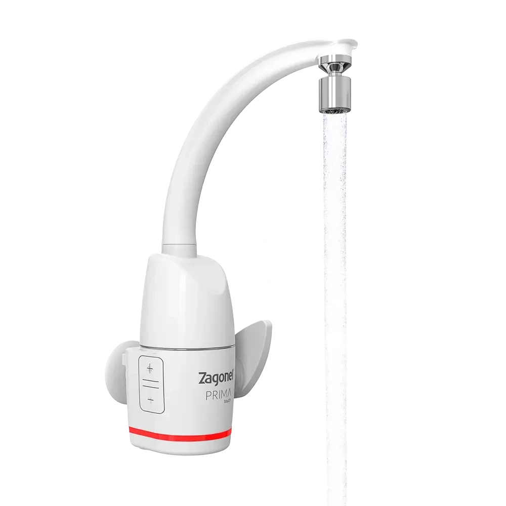 Torneira Elétrica Parede Ou Bancada Prima Touch 5500w 220v Branca - Zagonel