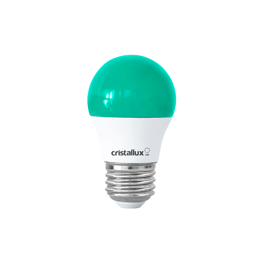 Lâmpada Led Bolinha Verde 4w E27 Bivolt - Cristallux