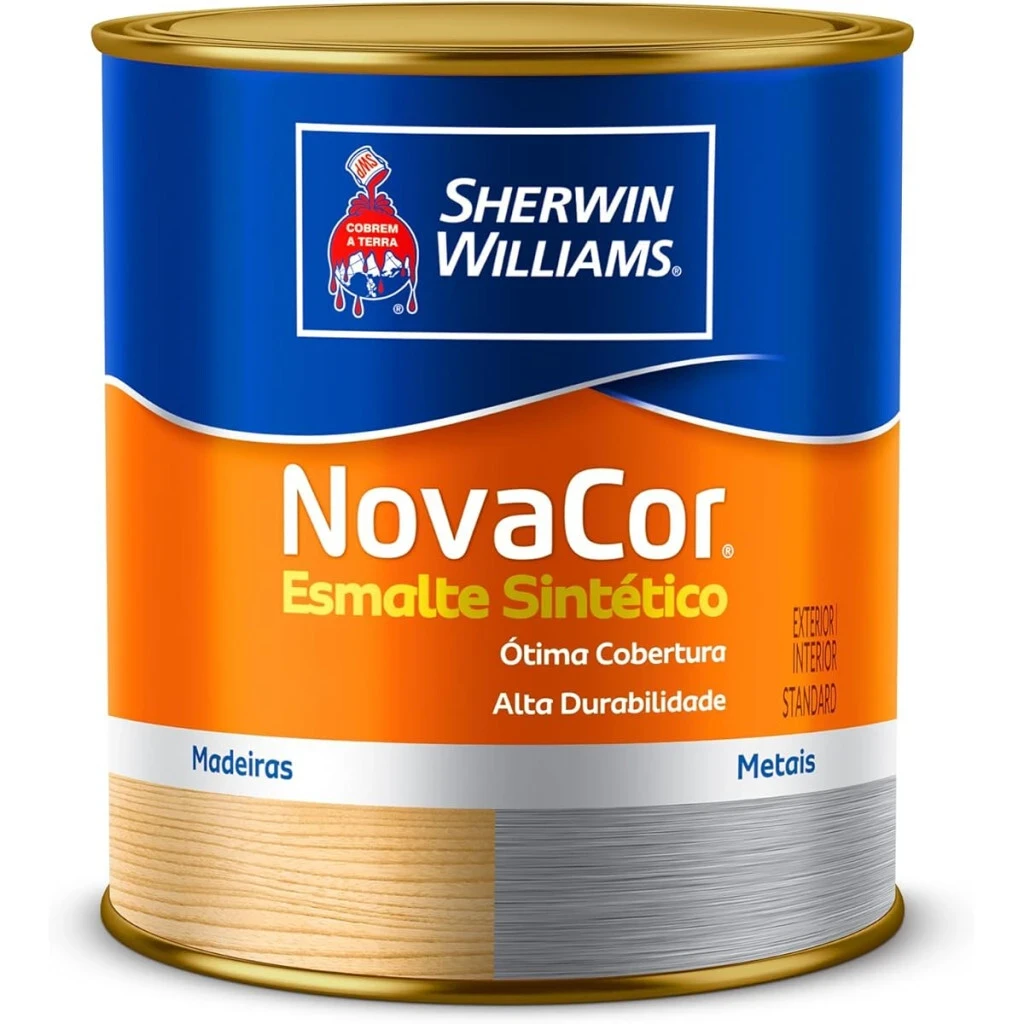 Tinta Esmalte Novacor Alto Brilho Marrom 900ml - Sherwin Williams