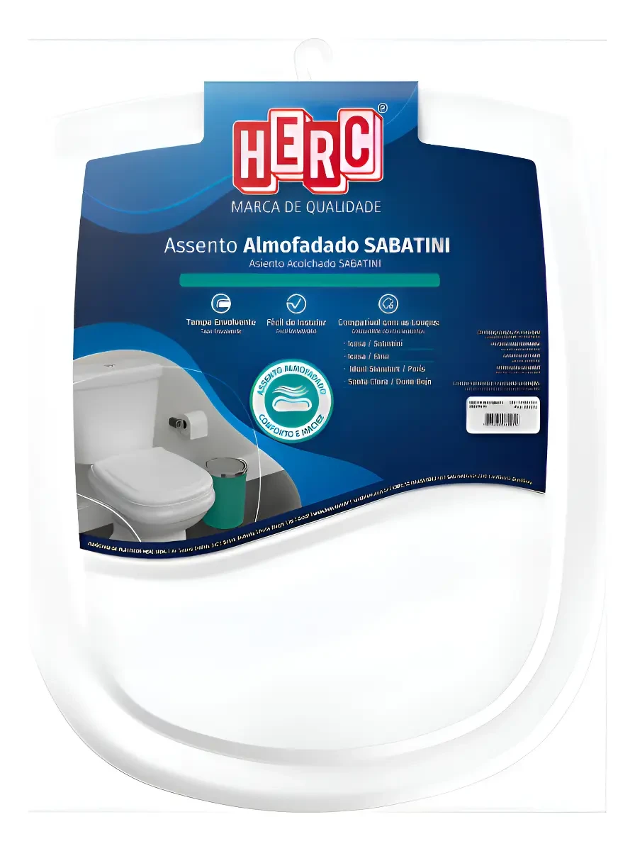 Assento Sanitário Almofadado Sabatini Branco - Herc