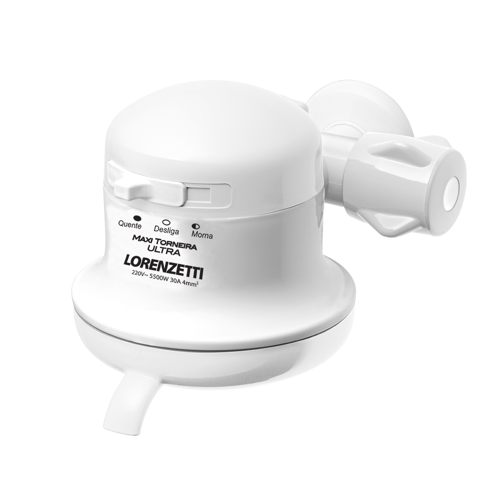 Torneira Elétrica para Parede Maxi Ultra 5500w 220v Branca - Lorenzetti