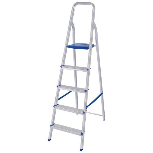 Escada Alumínio 5 Degraus Doméstica 154cm - Mor